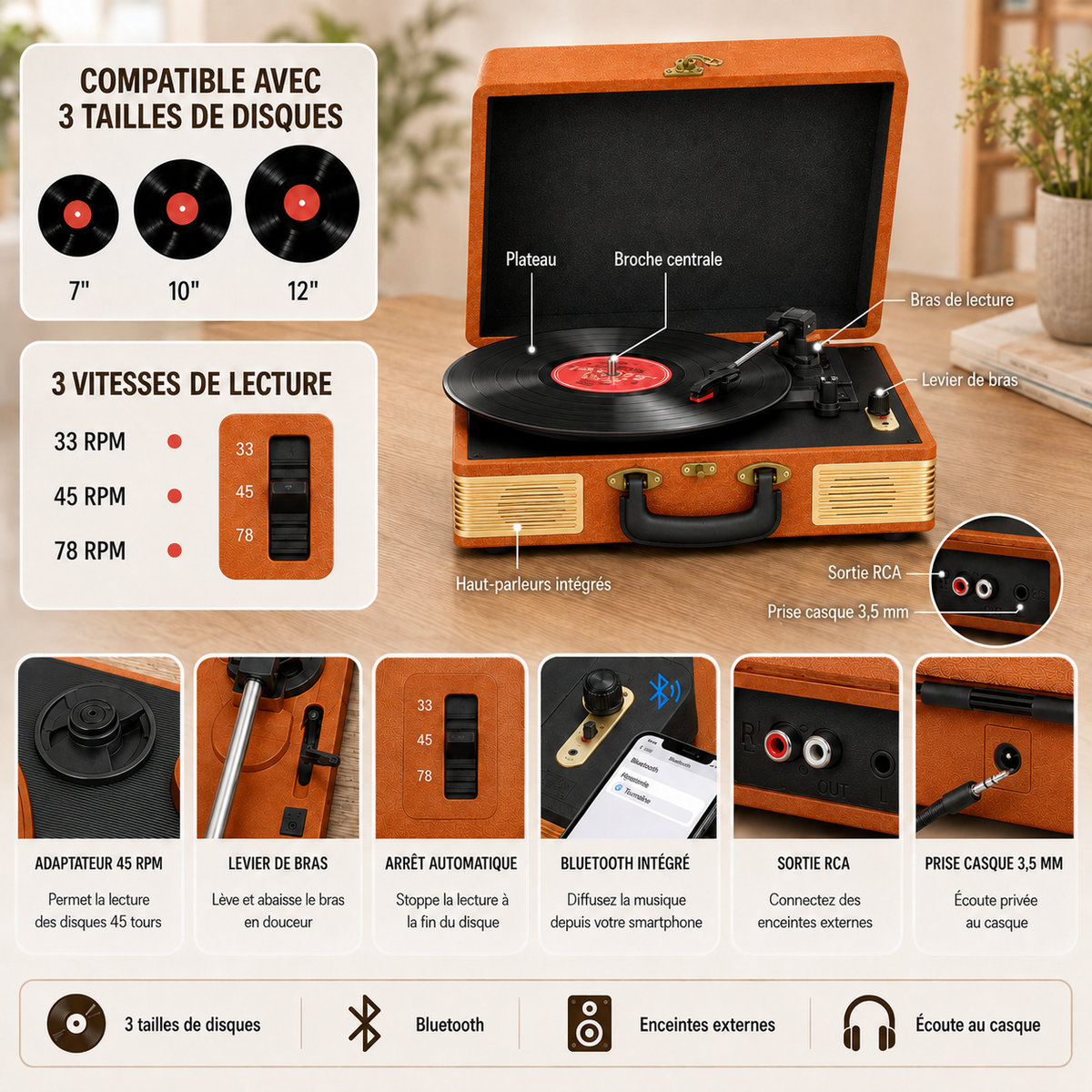 Platine Vinyle Sienna